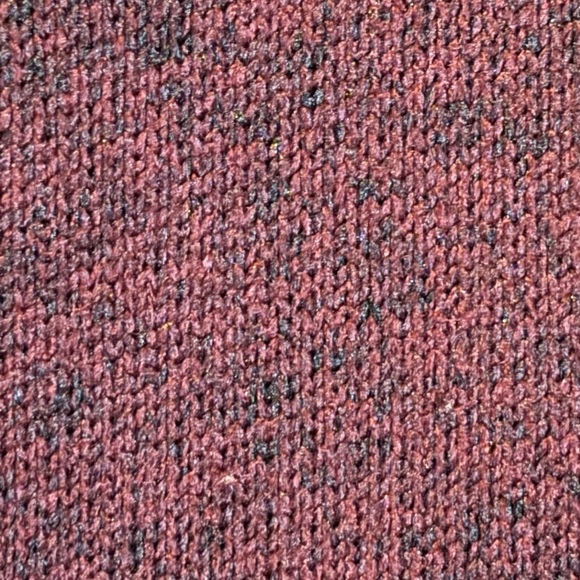 Merona Men’s 1/4 Zip Pullover Knit Jacket Sweater Burgundy/Black Blend XL - Picture 4 of 11